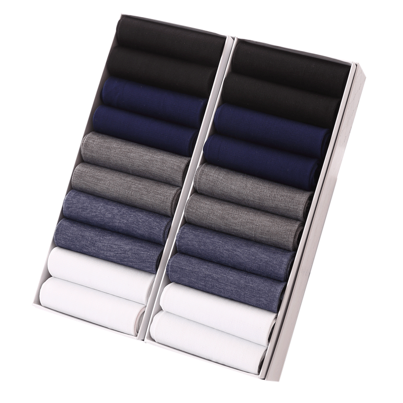 Yalu Men's Mid-Calf Ice Silk Breathable Business Socks Ultra-Thin Casual Antibacterial Summer Short Socks