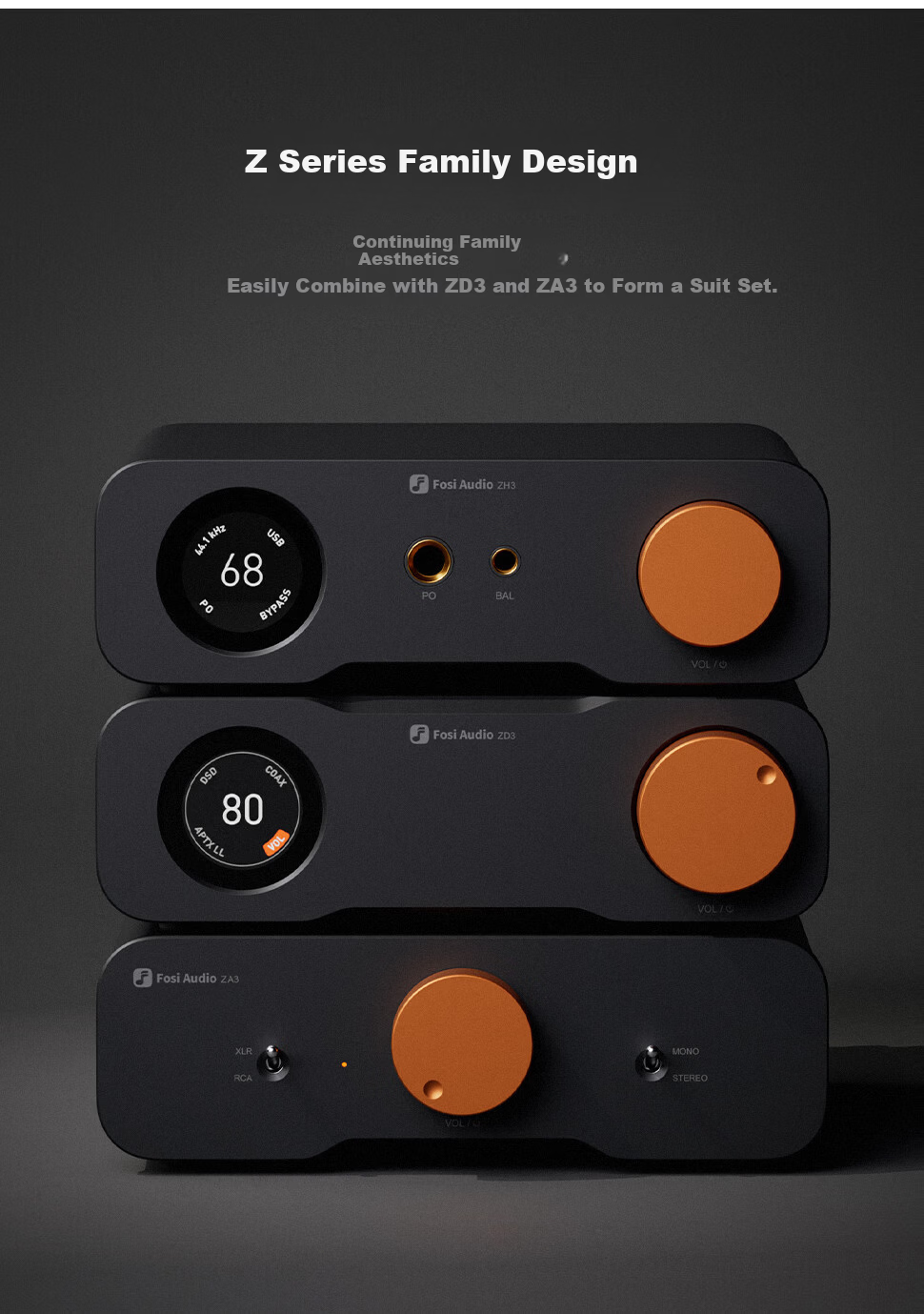 FOSI AUDIO ZH3 High-Power HIFI Audiophile DAC Balanced Decoder Headphone Amplifier Preamp Integrated Machine 16