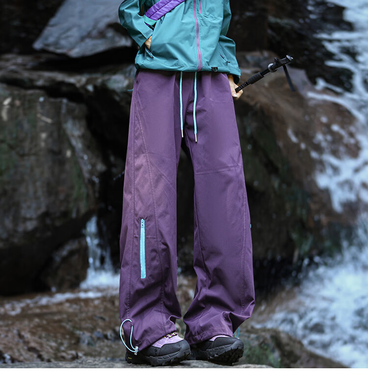 SWAMP AREA Mountain Outdoor Men's Spring Summer Functional Waterproof Lightweight Softshell Hiking Pants KS693 Black M 25