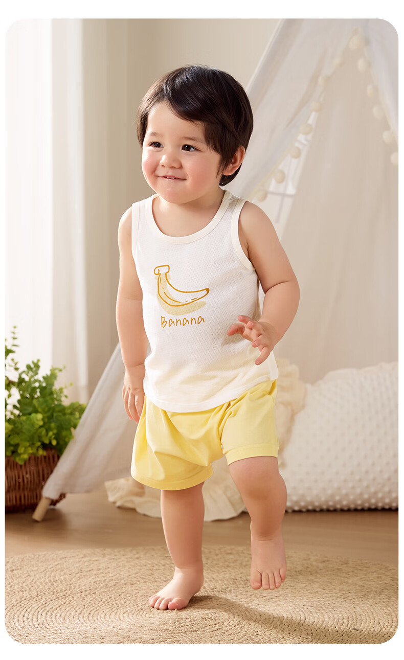October Crystal Children's Cotton Vest Summer Baby Toddler Boys Girls Clothing 24