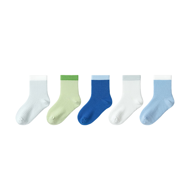 Balabala Kids Summer Mesh Breathable Short Socks for Boys and Girls, Soft and Elastic Daily Wear, Pack of 5