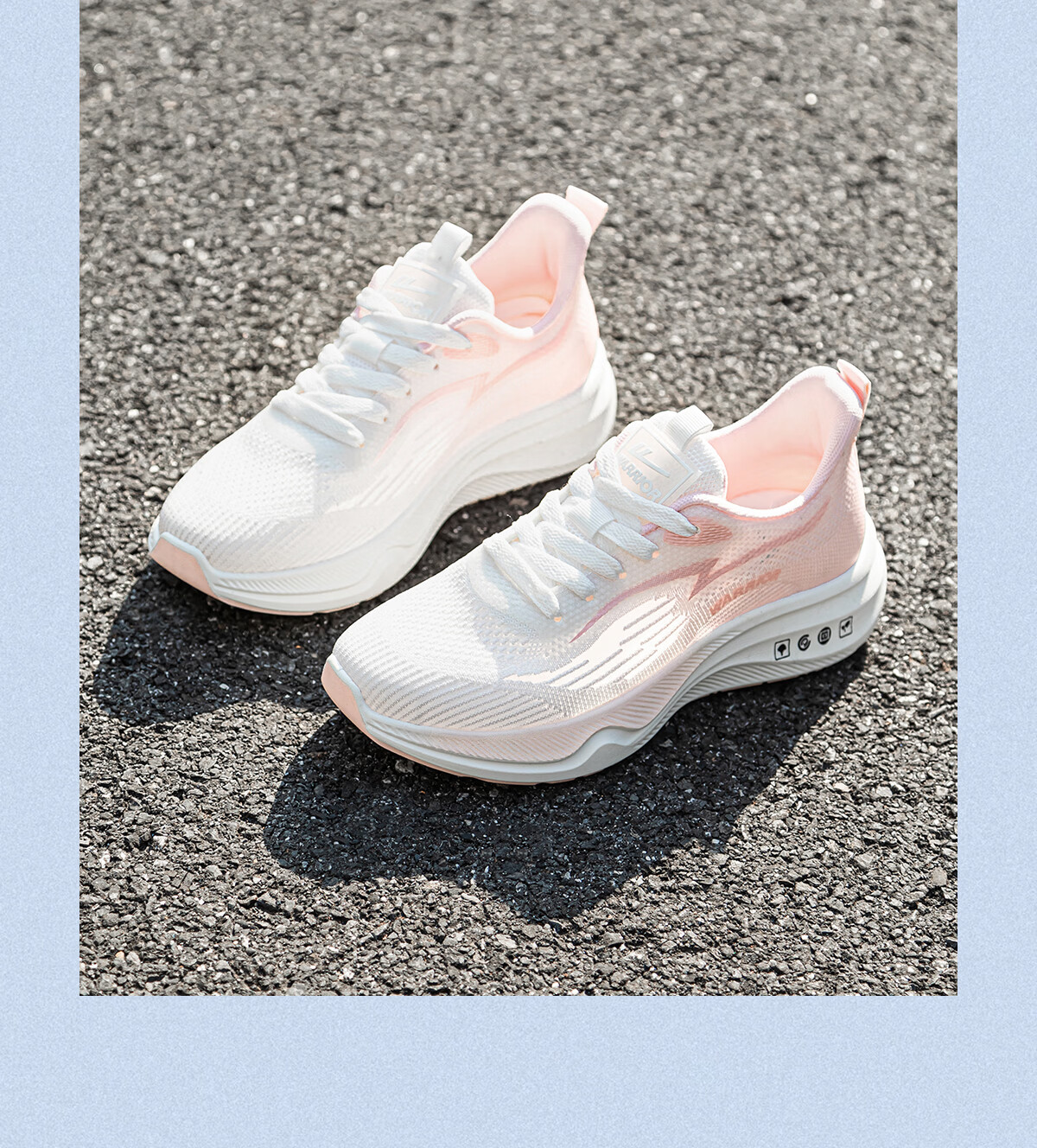 Warrior Women's Spring Summer New Mesh Lightweight Breathable Running Shoes Soft Sole Shock Absorption Sports Shoes White Pink Size 40 11