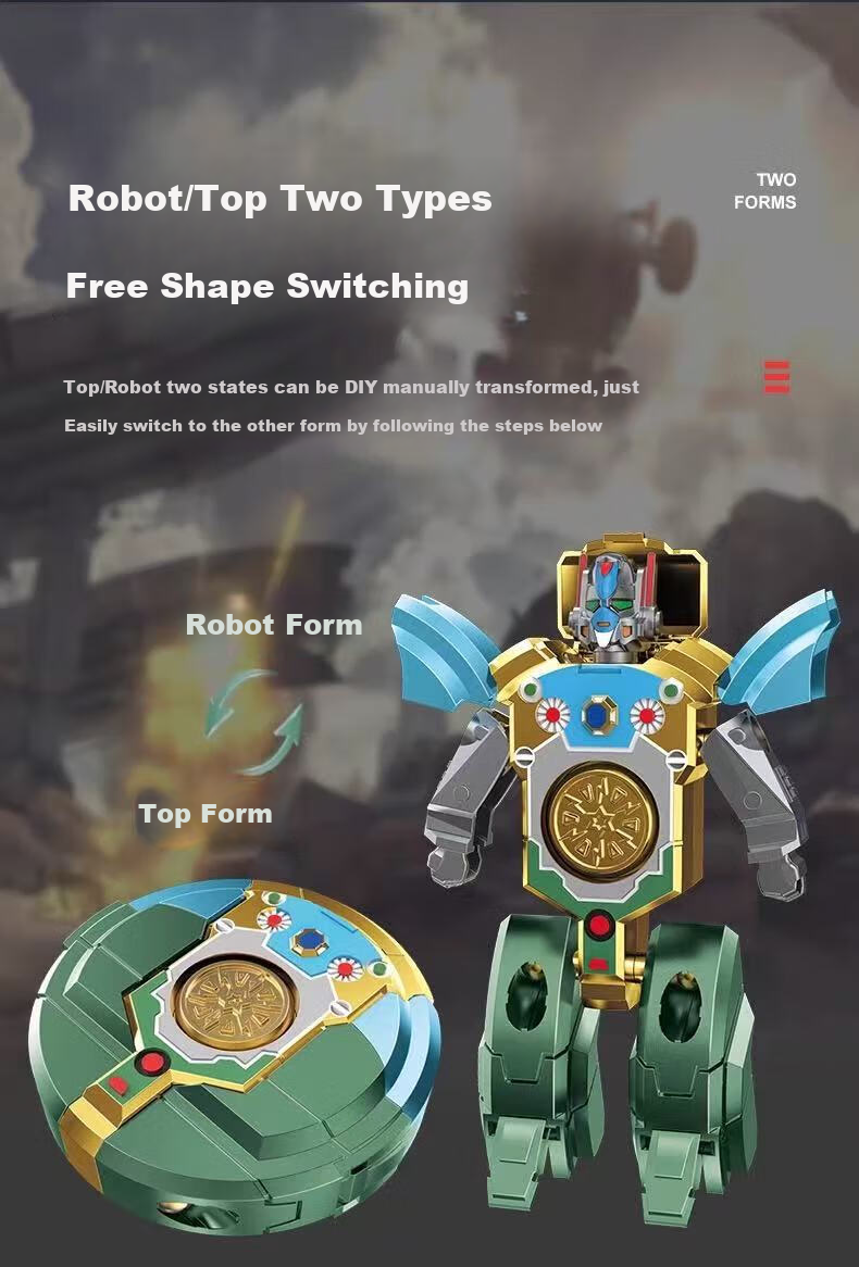 Baobei Qu Popular Creative Stress Relief Finger Spinner Mechanical Transforming Robot Durable Kids Toy Gift 3