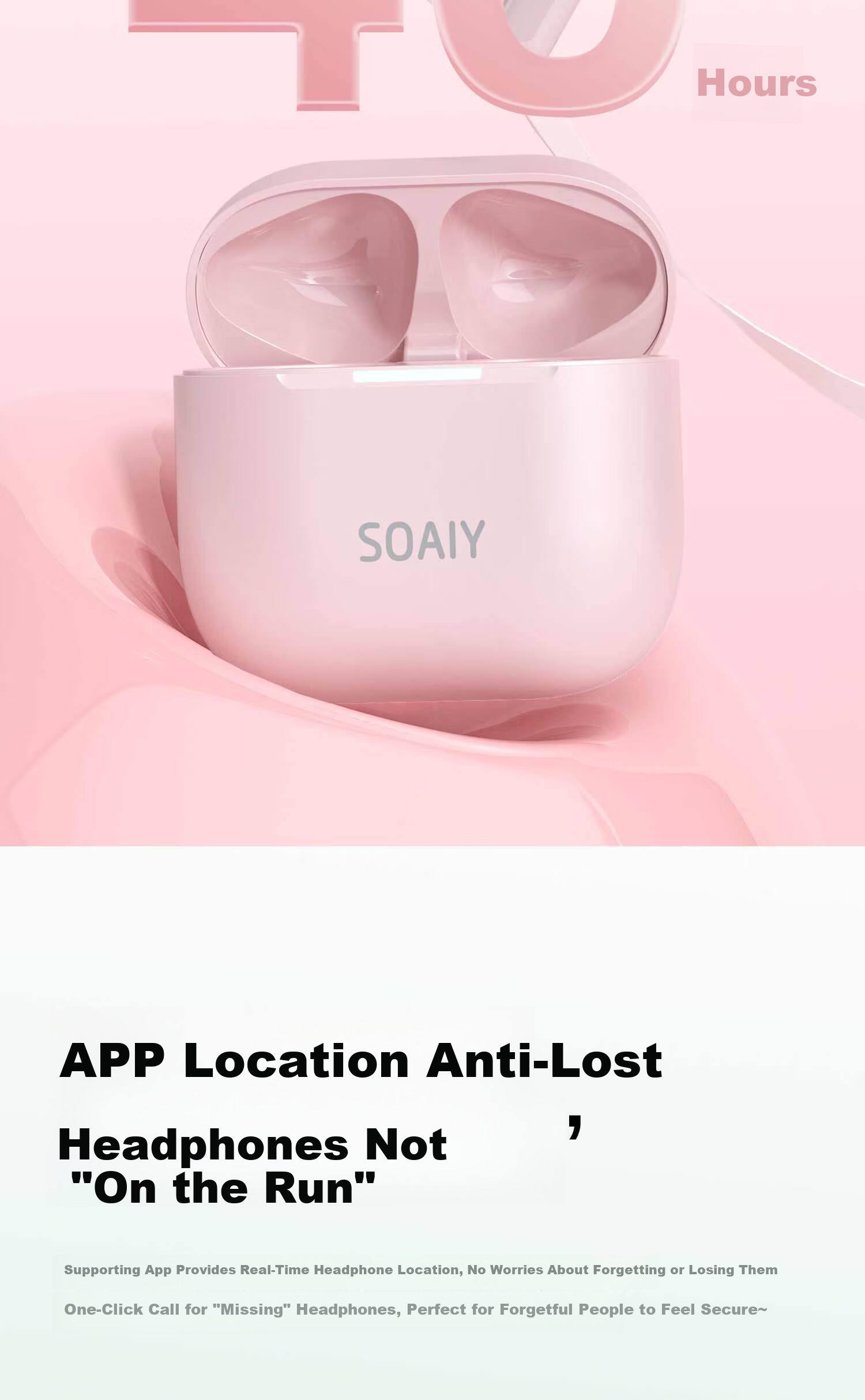Soaiy JING SE True Wireless Bluetooth Earbuds Open Semi-In-Ear Sports Running Noise Cancelling Headphones for Apple Huawei Xiaomi Cream White Annual Meeting Gift 9