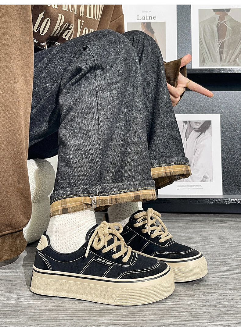 Renben Official Canvas Shoes for Women 2026 Spring Autumn Casual Breathable Sneakers Brown Size 36 7