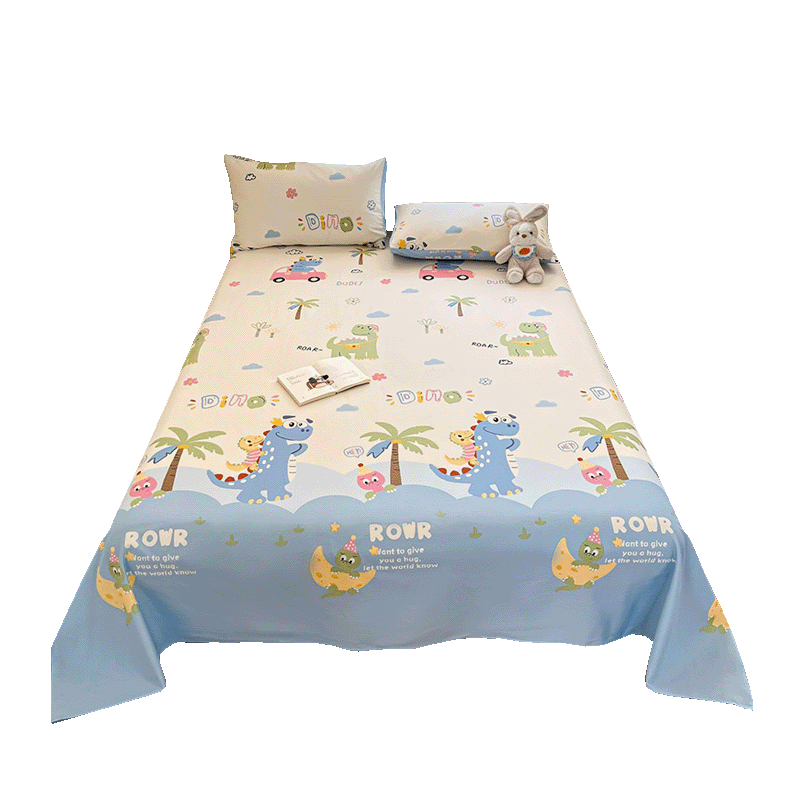 Hongdou 100% Cotton Single Bed Sheet Student Dormitory Pure Cotton Printed Thickened Quilt Cover 230*250cm