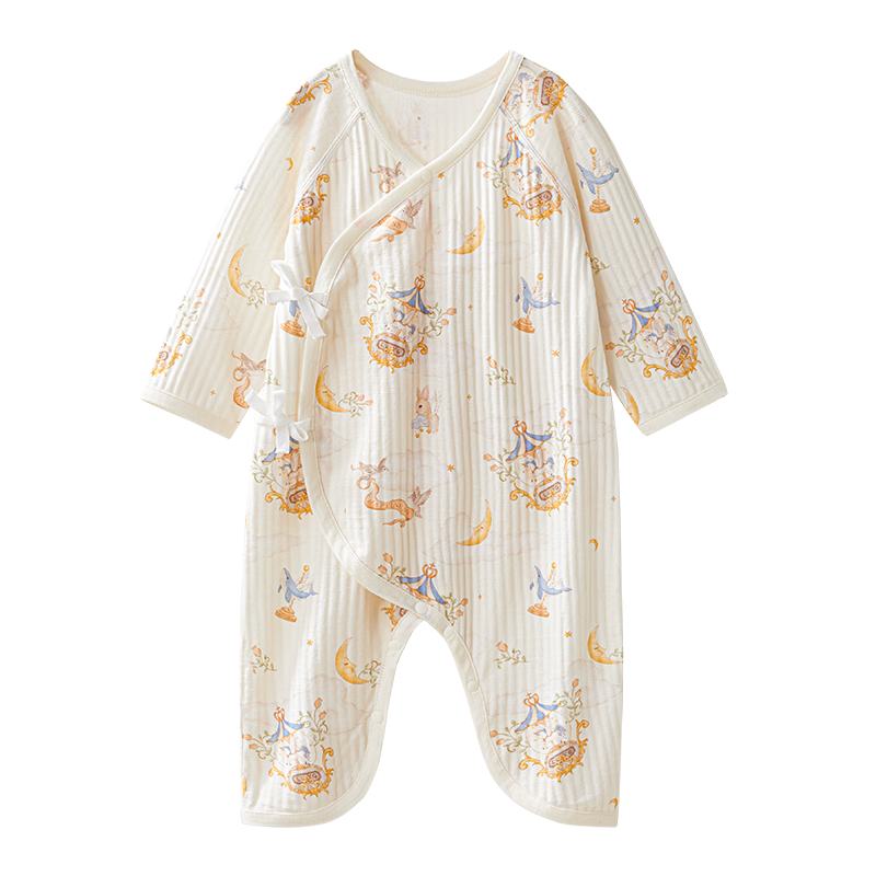 October Crystal Baby Romper Spring Summer Newborn Infant Clothing Unisex Long Sleeve Cotton A-Class