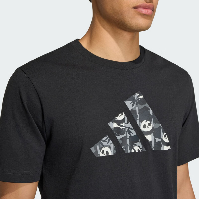 Adidas Sport Style Series Men's M PANDA C CAM T Short Sleeve T-Shirt KB4849 Black S 5