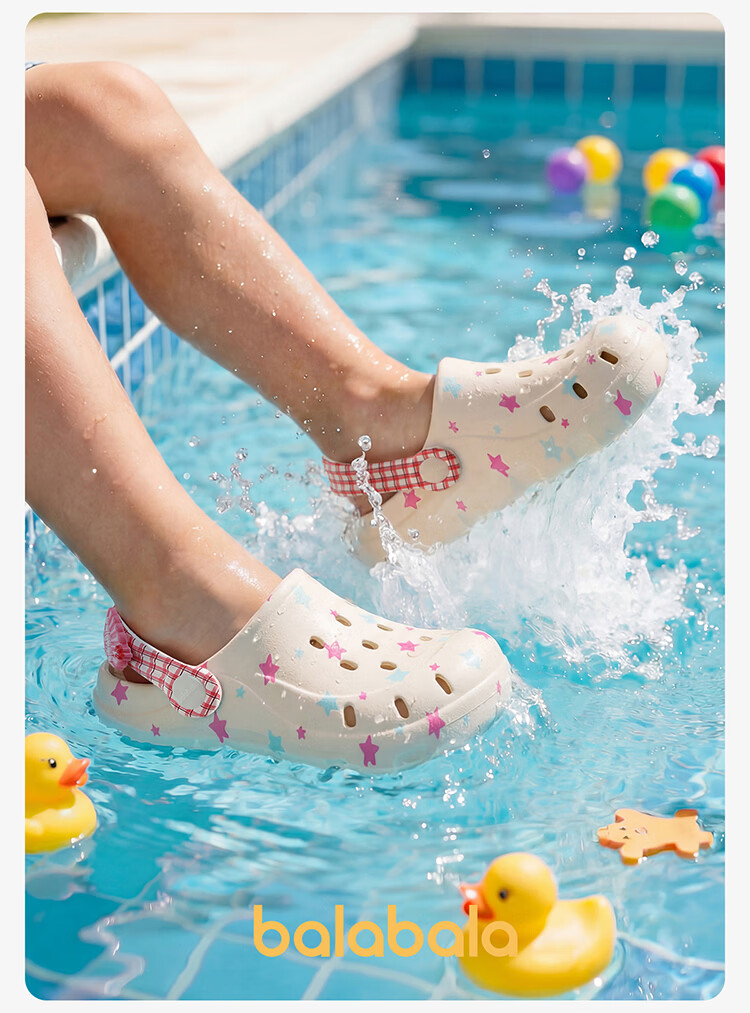BALABALA Kids Summer Clog Sandals Boys Girls Bathroom Shower Slippers Girls Casual Sandals Parent-Child Beach Shoes for Older Children 20