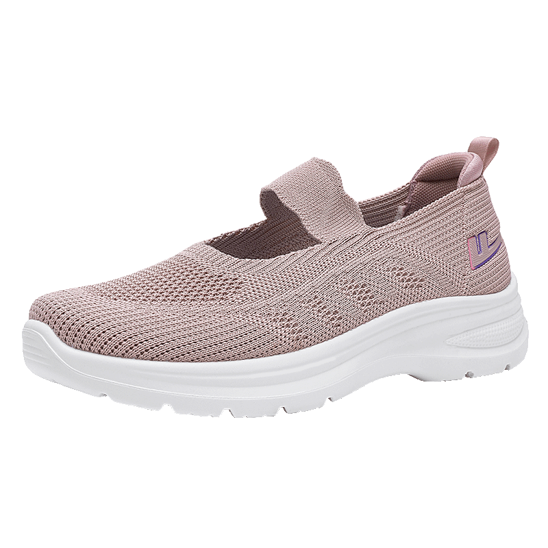 Warrior Women's Walking Shoes 2026 Summer New Breathable Mesh Soft Lightweight Elderly Shoes Pink Size 36