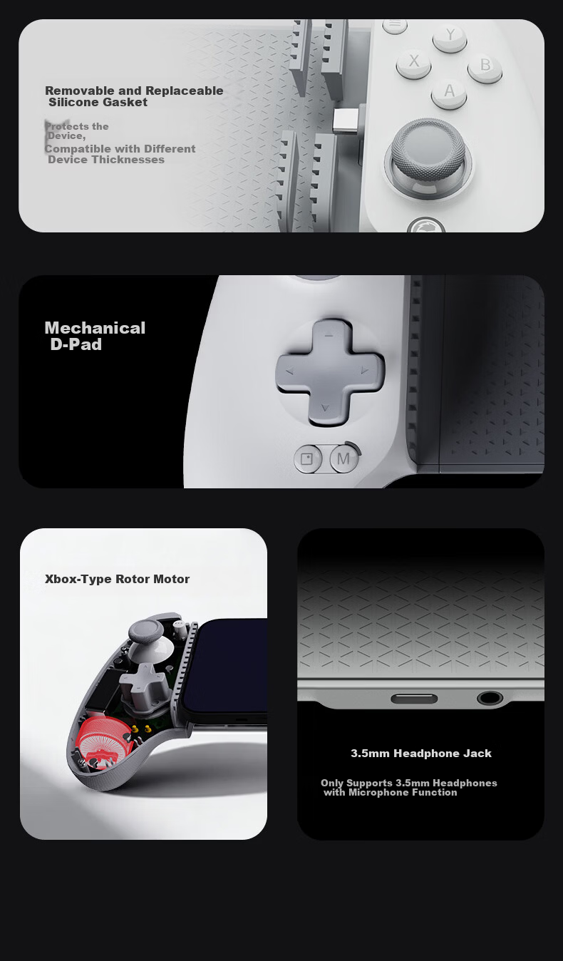 GAMESIR G8+ Apple MFI Certified Stretchable Game Controller for iPhone 15/16/17, iPad Mini 6/7, Wired Type-C Motion Sensor, Genshin Impact iOS Compatible 9