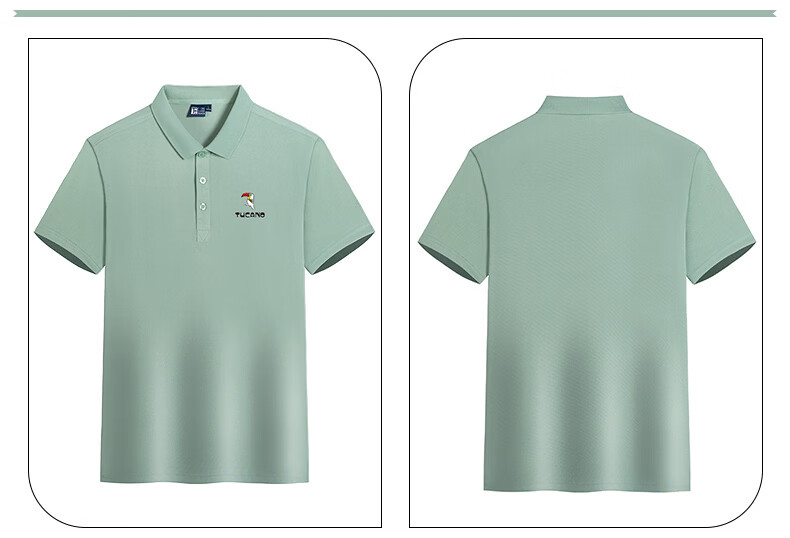 TUCANO Short-Sleeve T-Shirt for Men, Summer Breathable Business Polo Shirt with Collar, Lightweight Solid Color Half-Sleeve Athletic Top 5