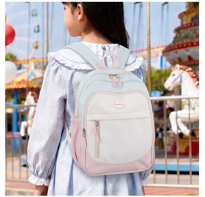 Warrior Children's Backpack Outdoor Travel Small School Bag Lightweight Stylish Primary School Spring and Autumn Study Tour Double Shoulder Bag 13