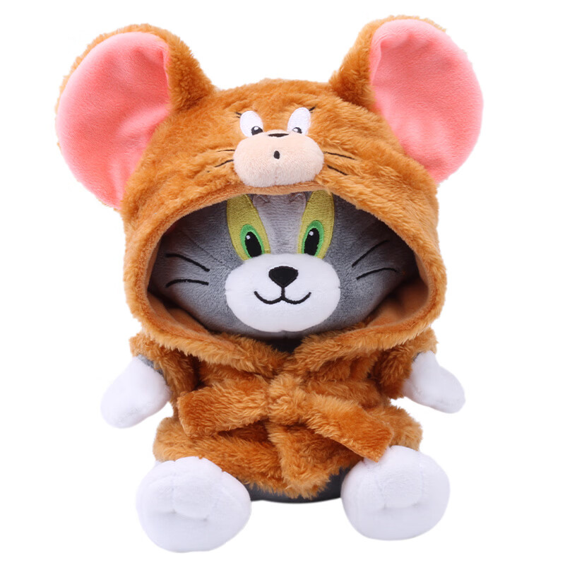 Haoqile Tom and Jerry Bathrobe Tom Cat 20cm Plush Toy Gift Doll Comfort Toy Pillow