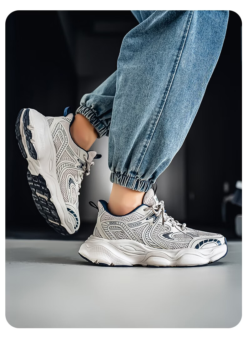 Senma Men's Summer Dad Shoes 2026 New Versatile Height-Increasing Breathable Sports Running Casual Shoes 23