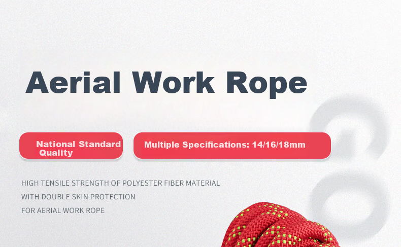 Gorm Safety Rope High Altitude Work Rope Insurance Rope Mountaineering Rescue Strap with Hook 14mm 10m RL191 1