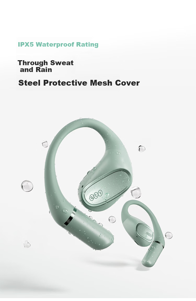 QCY Crossky R50 Open-Ear Bone Conduction True Wireless In-Ear Bluetooth Headphones Silver 17