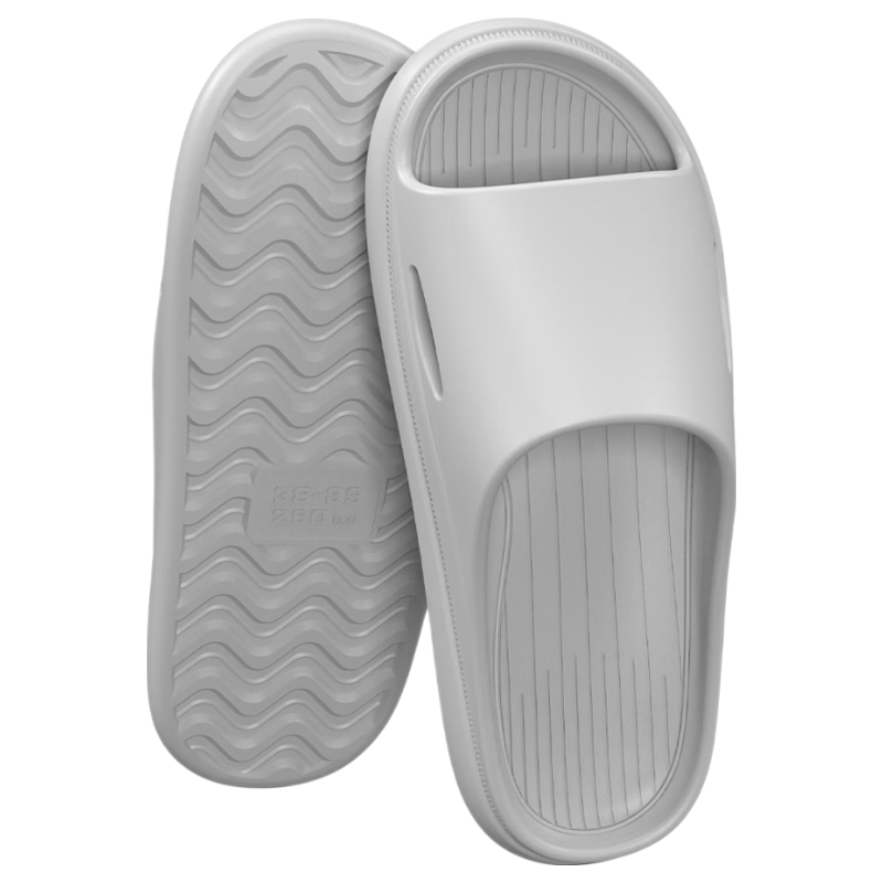 Qiumuxi Men's Slip-Resistant Thick-Soled EVA Indoor Quiet Home Bathroom Couple's Slippers with Soft Sole Feeling