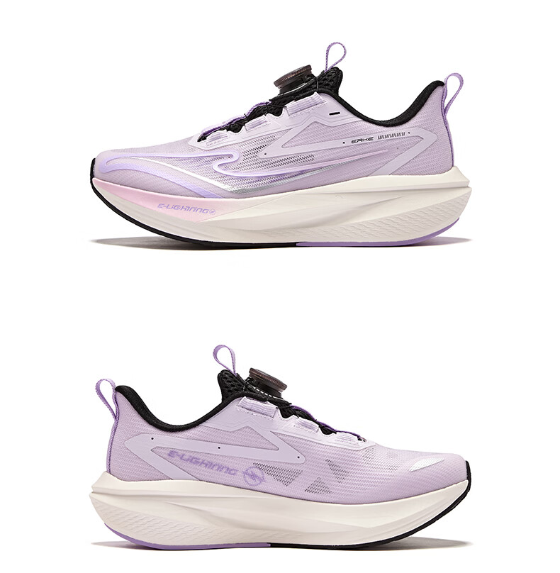 ERKE Kids Unisex Shock Absorption Sports Shoes Children's Dial Running Shoes Microcrystalline White/Signal Red Size 39 54