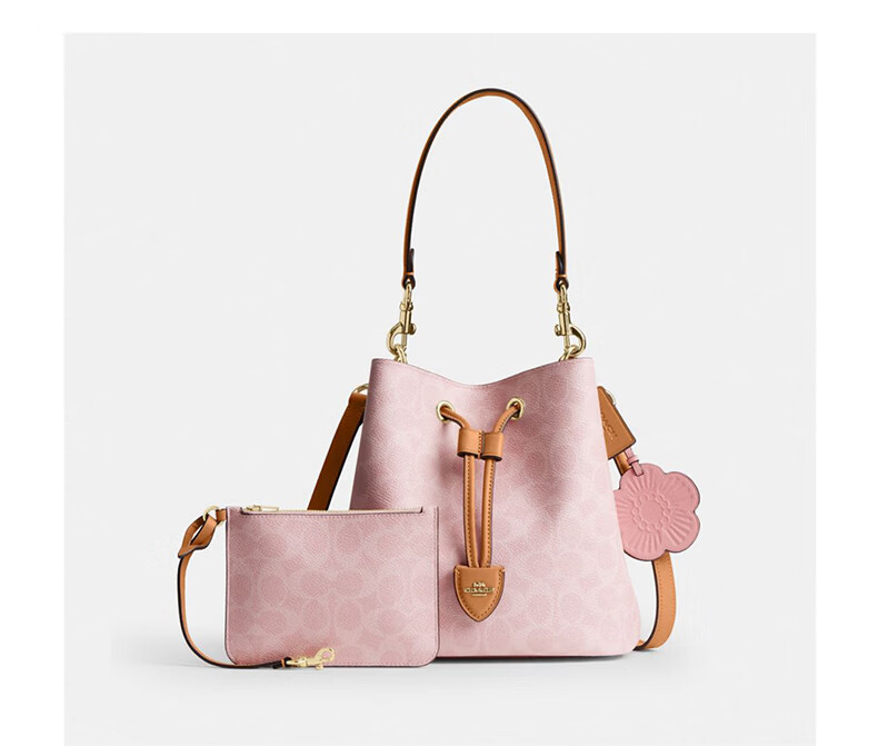 COACH Women's Luxury ROWAN Medium Shoulder Bucket Bag Nested Bag CEA23 6
