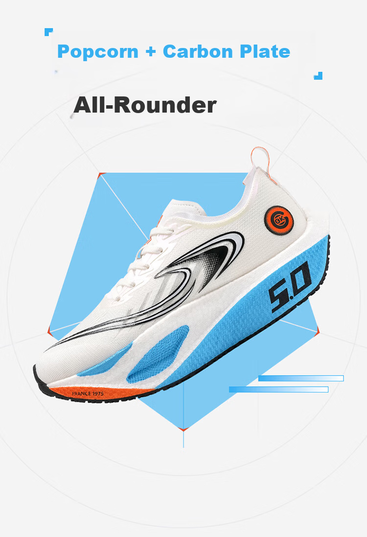 BKG Middle School Student Running Shoes Jifeng 5.0 Training Shoes Spring Autumn Popcorn Carbon Plate Shoes ZYQ25730 Fluorescent Green 36 5
