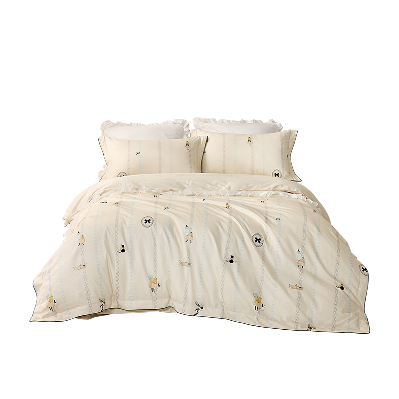 Luolai Children's Double-layer Gauze Duvet Cover Single Piece Lyocell Tencel Infant Class A Duvet Cover 120*150cm