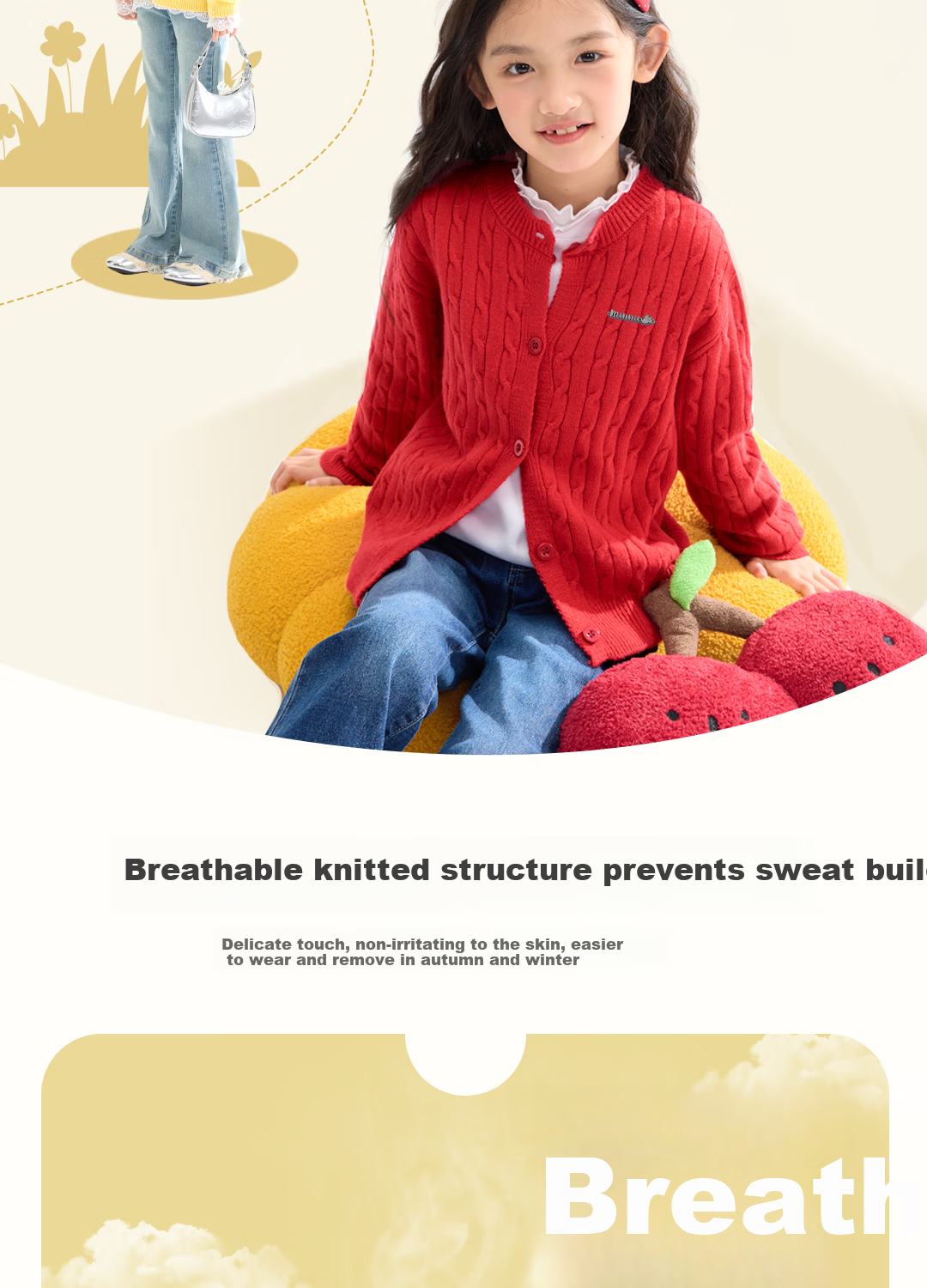 Disney Girls' Sweater Set 2026 Spring New Cute Princess Style Children's Knitwear 24