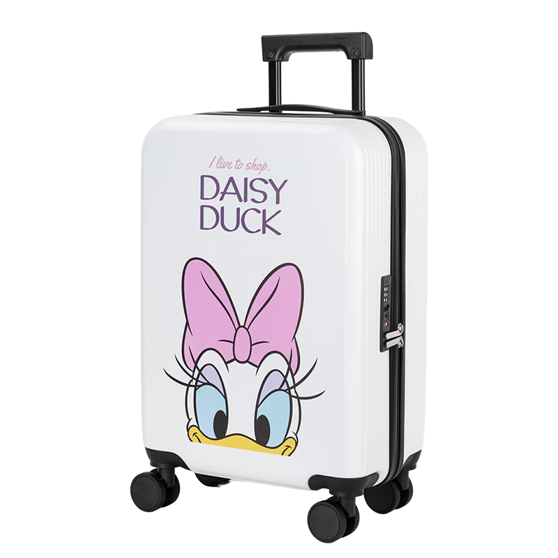 Mesuca Disney Collaboration Luggage Suitcase for Women with Password Lock, Large Capacity Carry-On Suitcase, 20-Inch Student Travel Case