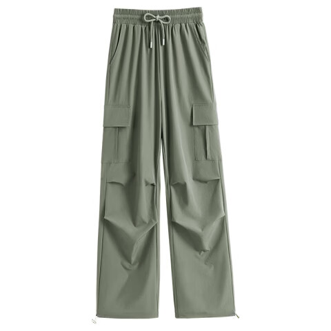 MJ STYLE Women's Workwear Straight-Leg Pants 2026 Spring Summer New Softshell Outdoor Sports Wide-Leg Casual Trousers