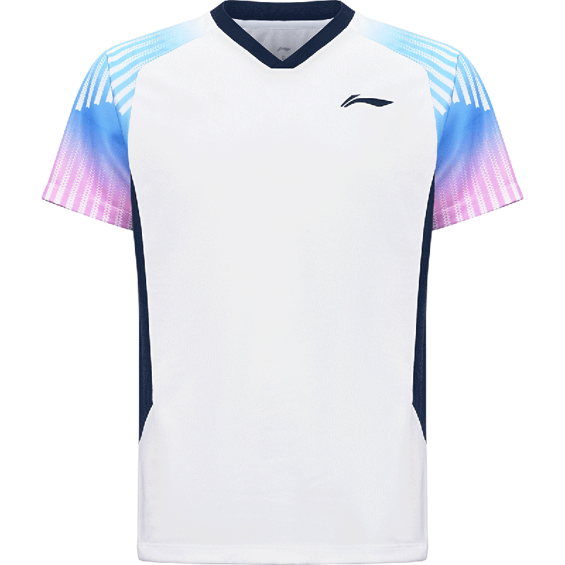 LI-NING Unisex Badminton Club Series Quick-Dry Cool Competition Shirt Versatile Sports T-Shirt Team Uniform