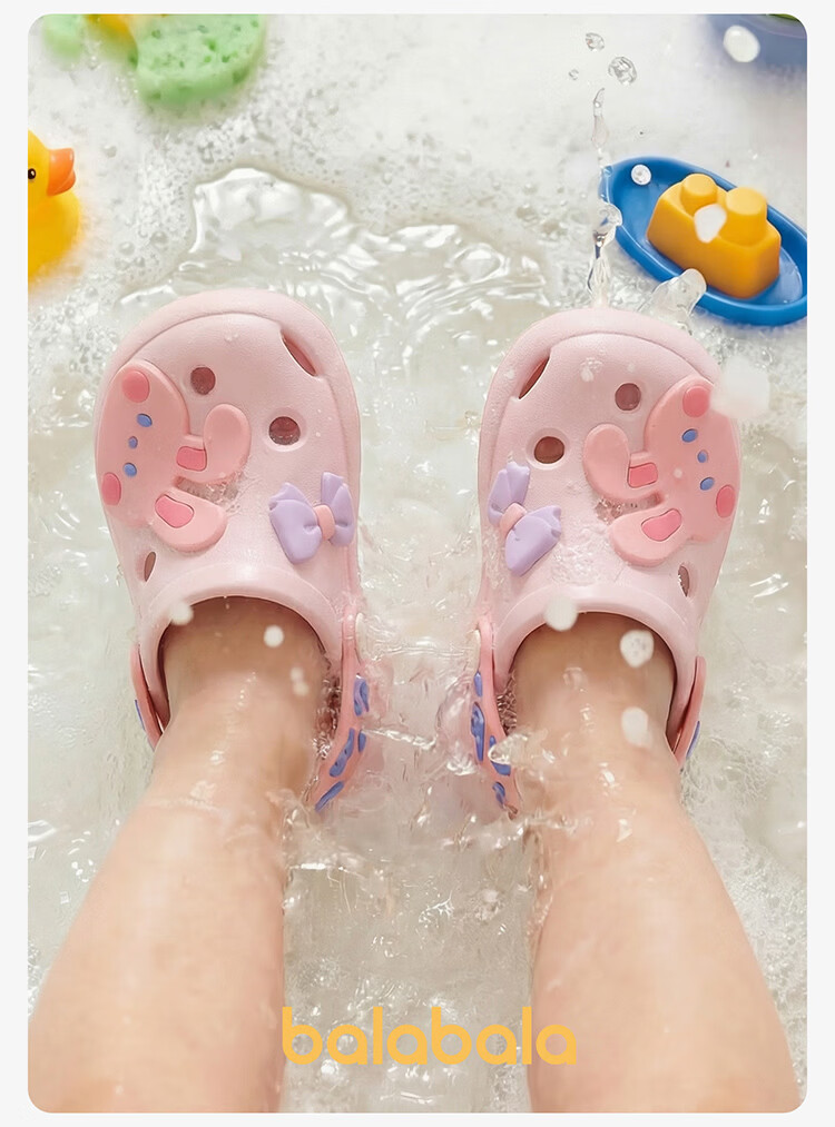 BALABALA Kids Slippers Girls Summer Cartoon Indoor Hole Shoes Cute Breathable Soft Sole Boys Beach Sandals 17