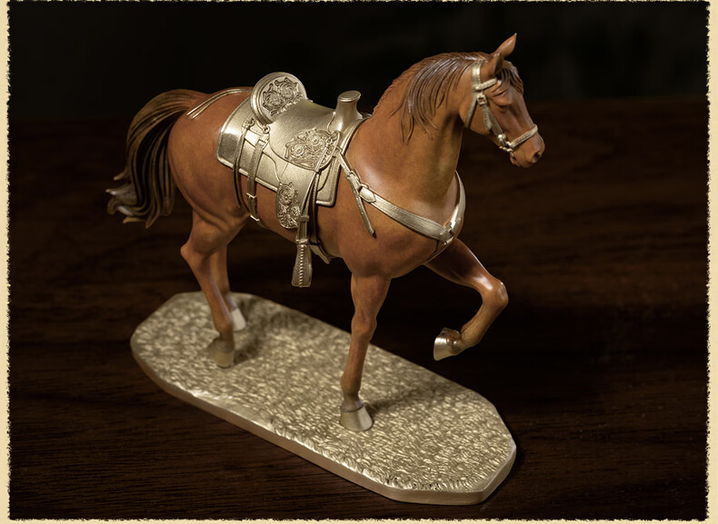 Master Tong "Saddle Breeze (Small)" Office Desktop Copper Horse Ornament Home Decor 9