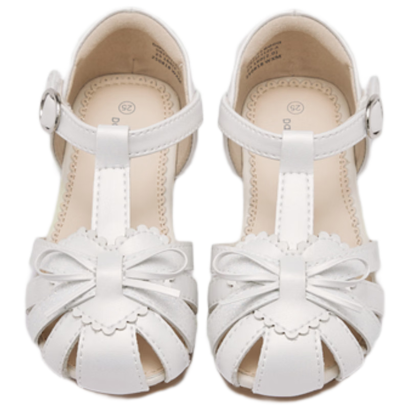 David Bella Girls' Sandals Children's Princess Leather Shoes Silver Summer Big Kids Hollow Out Performance Shoes
