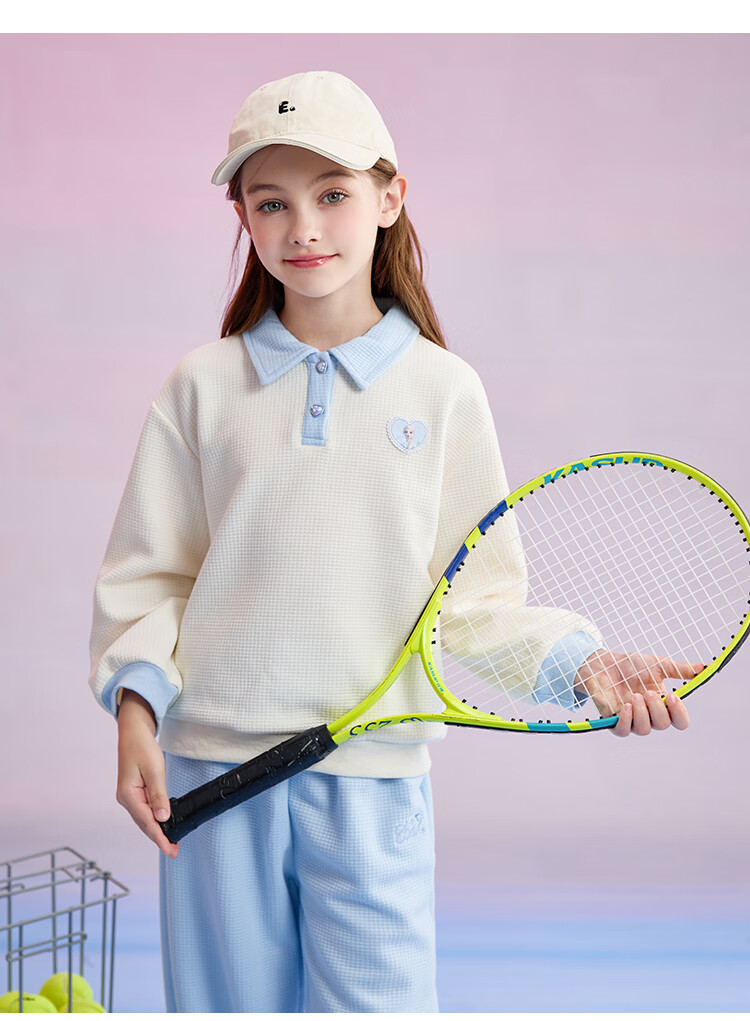 Disney Girls' Sports Set Spring Autumn 2026 New Stylish Sweatshirt and Pants Big Kids Girls' Clothing Spring Outfit 11