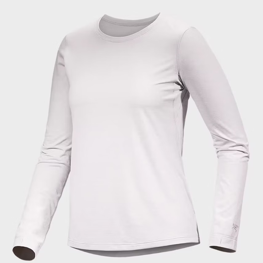 ARC'TERYX TAEMA Women's Breathable Quick-Dry Long Sleeve T-Shirt XS Atomic Grey