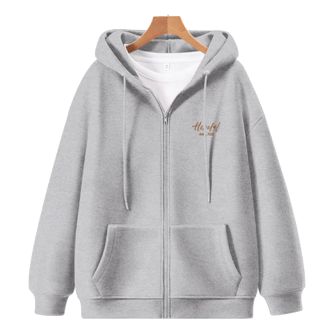 Jeanswest Women's Commuter Cardigan Hoodie Jacket Spring Autumn 2026 New Winter Fleece Thickened Sherpa Hooded Top