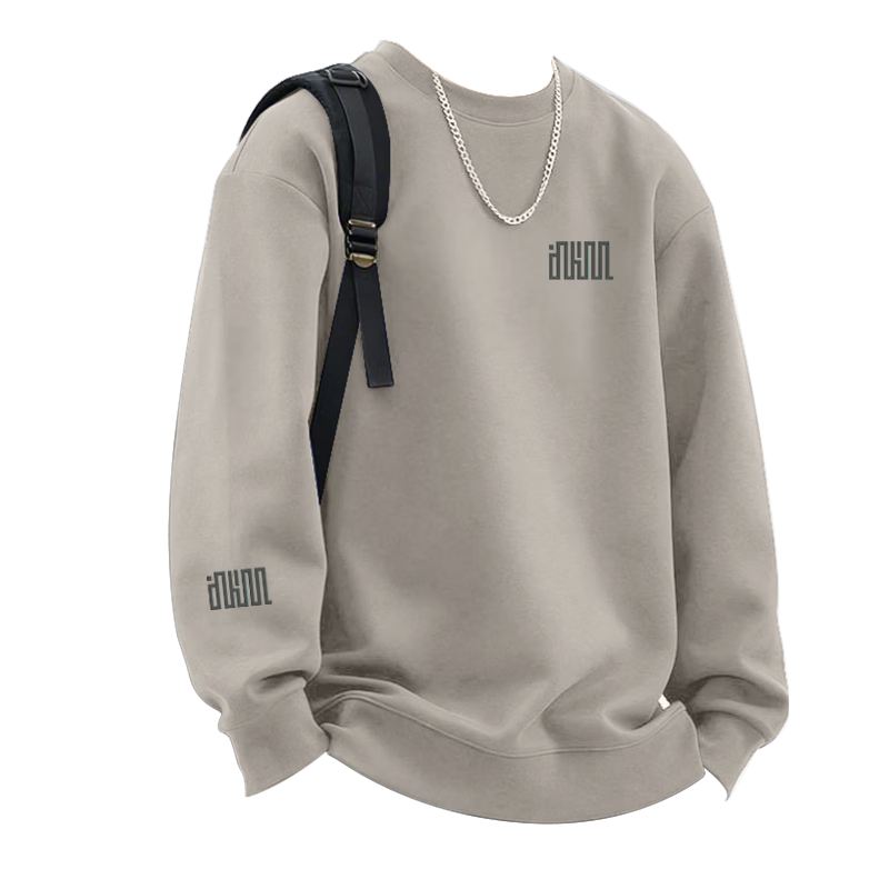 Jeanswest Men's Spring American Style Printed Crewneck Casual Long Sleeve Loose Sports Sweatshirt Jacket