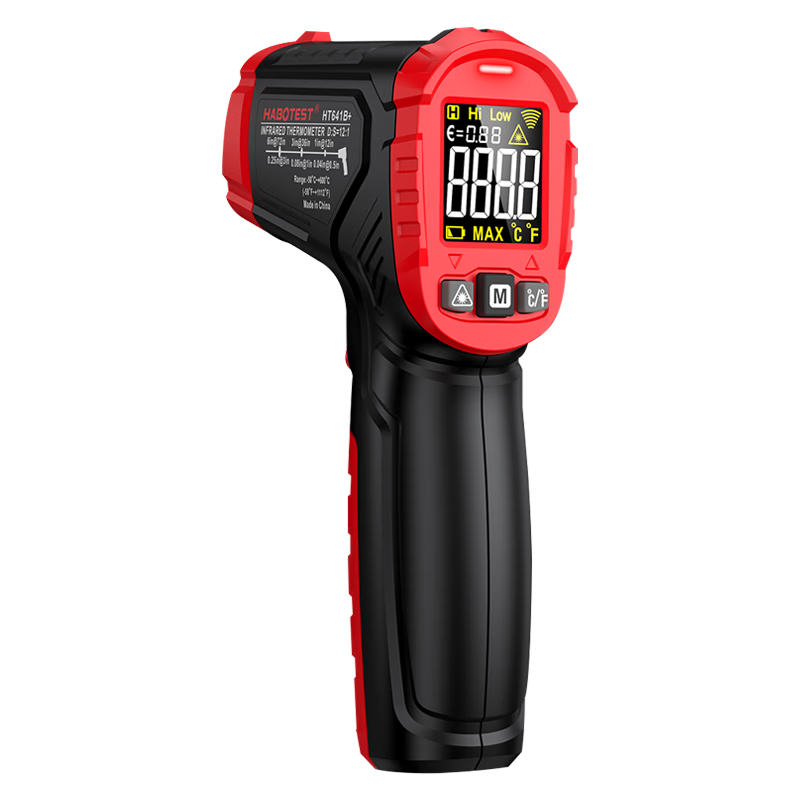 HABOTEST Infrared Thermometer High-Precision Temperature Gun Kitchen Baking Water and Oil Temperature Gun -50-600℃