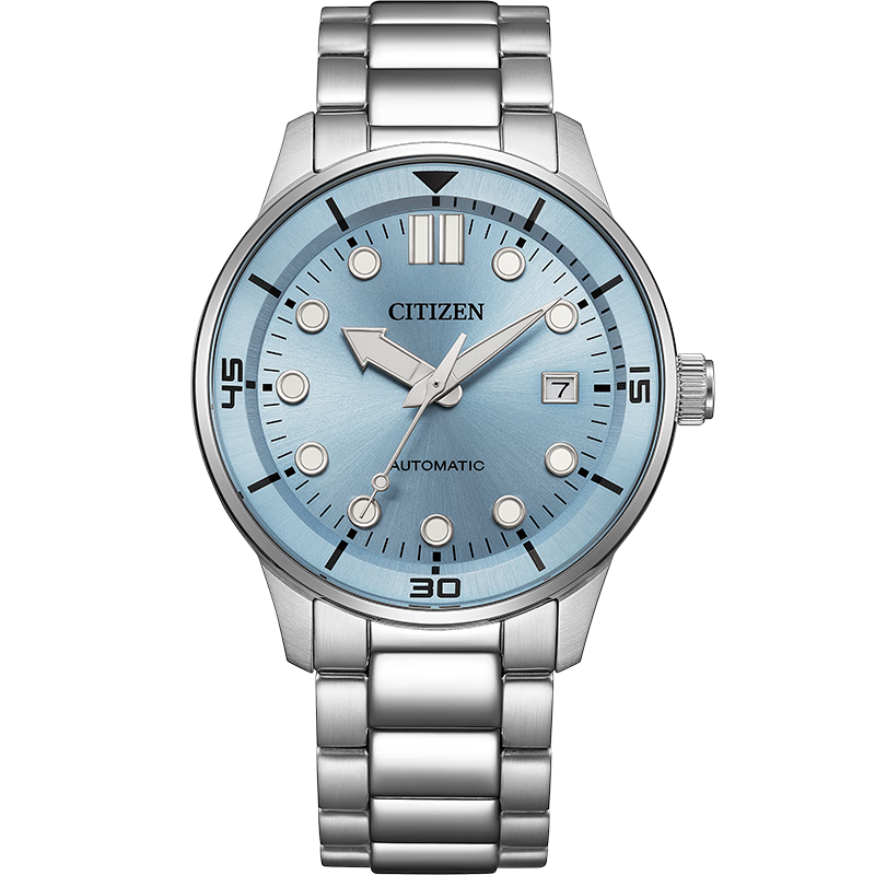 CITIZEN Men's Watch Japanese-Korean Automatic Mechanical Date Display Steel Band Sports Trend NJ0191-83E Father's Day Gift
