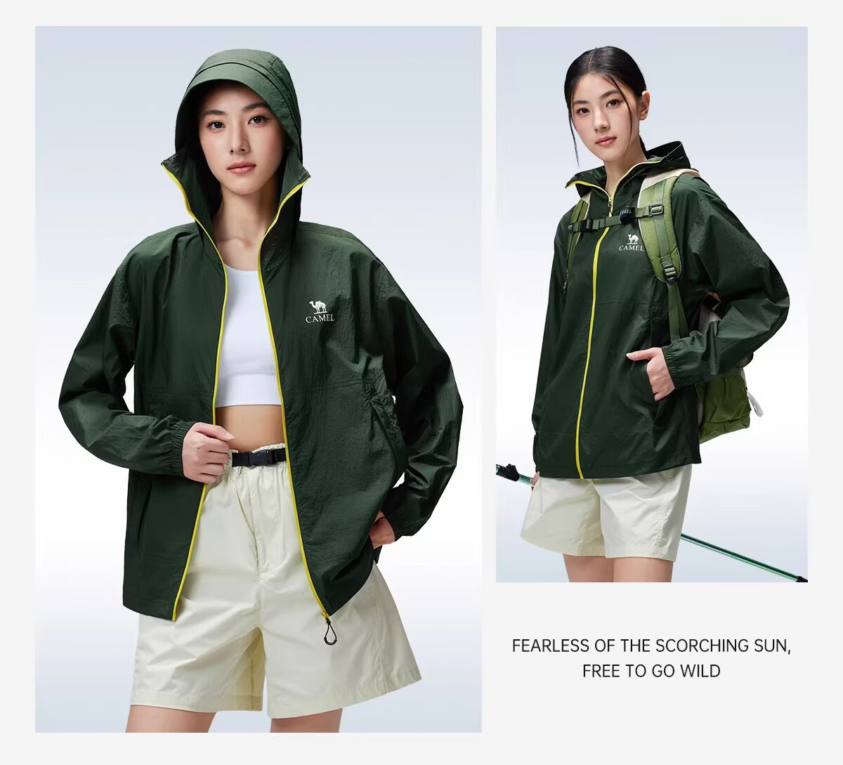 CAMEL [Wang Junkai Edition] Outdoor Sun Protection Jacket 2026 Spring Summer UV Protection Unisex Coat G028 20