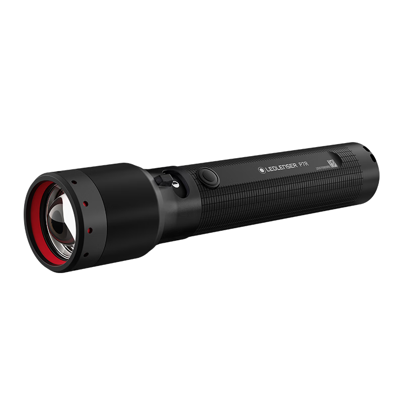LED LENSER High-Power Flashlight P7R Waterproof Zoomable Torch for Daily Outdoor Lighting, Work Light, Bright, Long-Lasting Battery Life, Quick Access