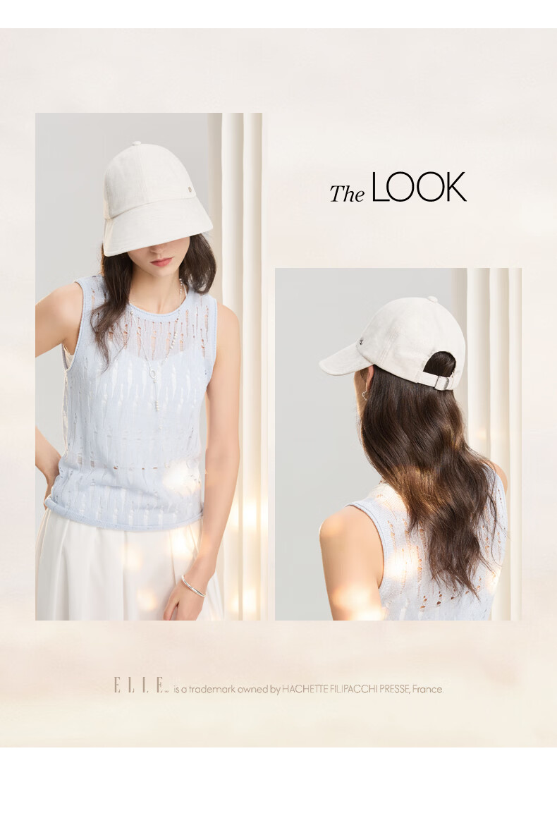 ELLE Women's Wide Brim Sun Hat, Versatile UV Protection, Face-Slimming Effect, Outdoor Sun Hat, Gift Idea 3