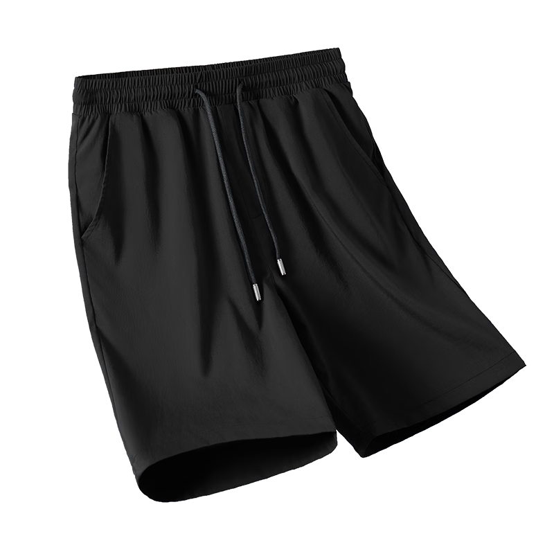 JEANSWEST LIFE Men's Summer Ice Cooling Air-Conditioned Lightweight Breathable Beach Shorts Five-Point Pants B
