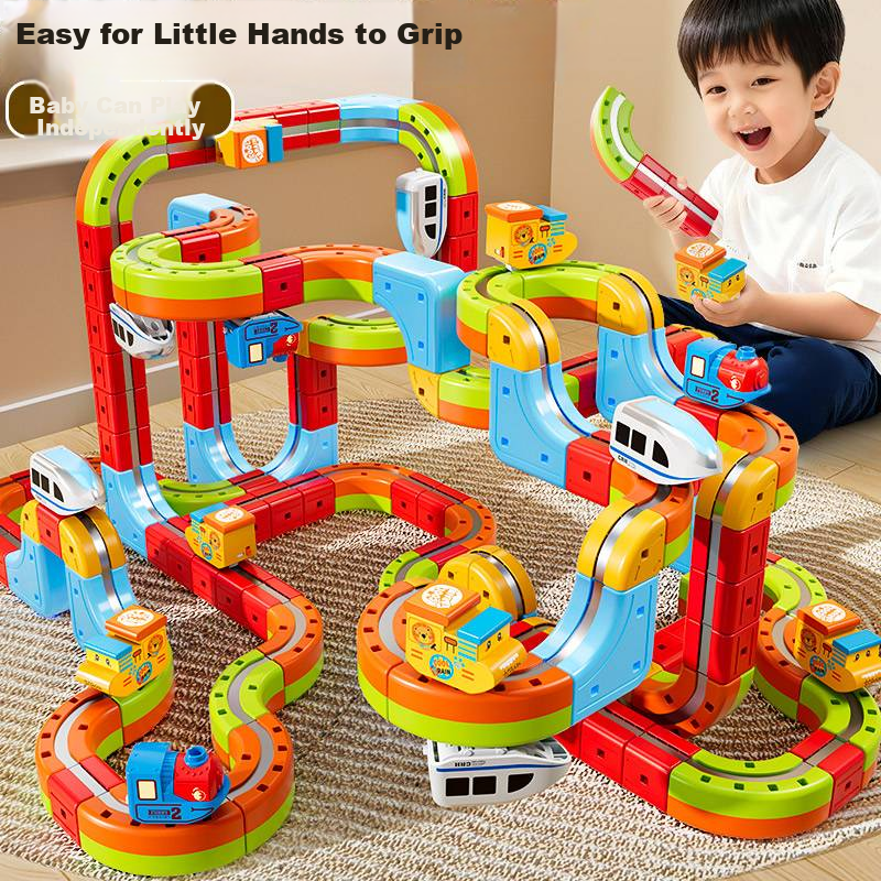 Miaobeile Magnetic Track Car Toy, Boys' Building Blocks, Small Train on Track, Anti-Gravity Magnetic Levitation Train, Children's Birthday Gift