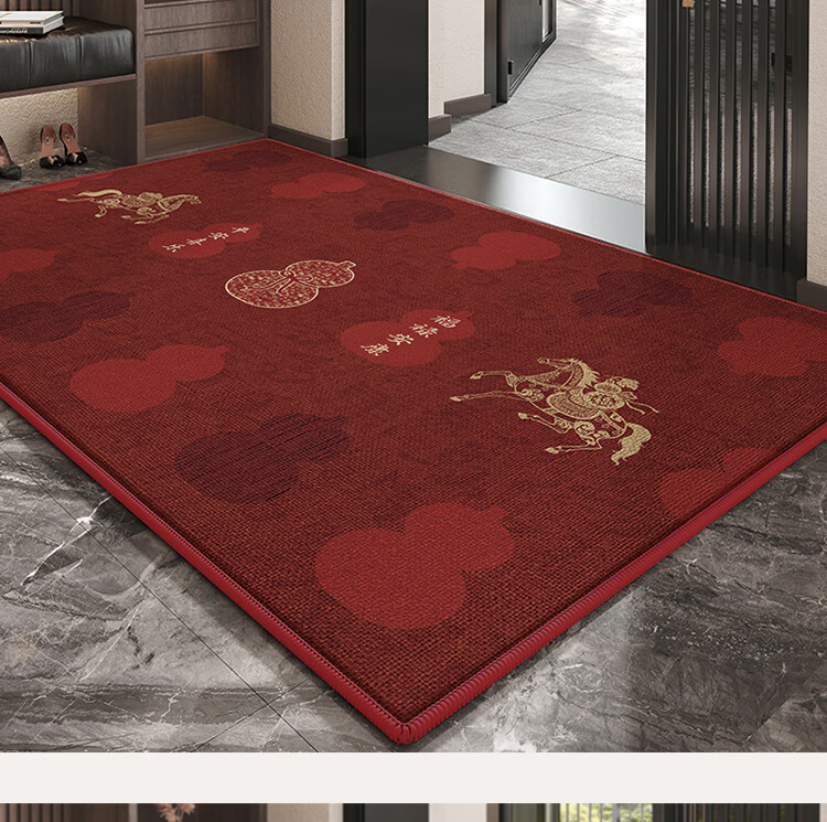 Budisi Entrance Door Mat, Doormat for Entryway, Cuttable, Dirt-Resistant, Anti-Slip, Vintage Brown Foot Mat, 120*80CM 19