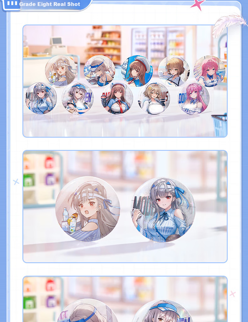 Lawson Victory Goddess: New Hope × Lawson Collaboration Tinplate Badge Blind Box Single Piece 2