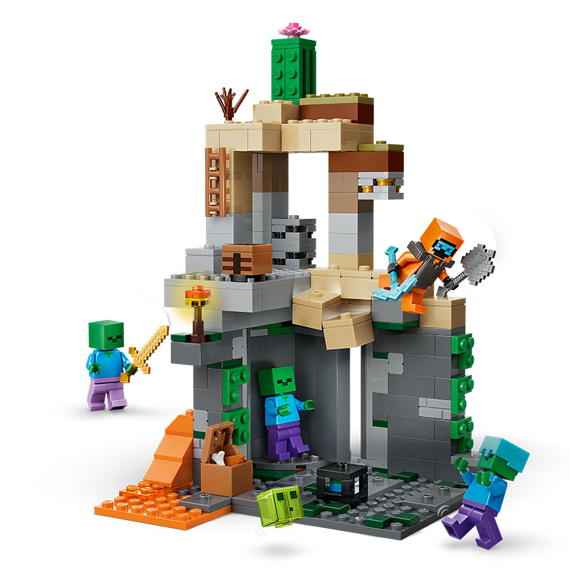 LEGO Minecraft 21587 Zombie Dungeon Building Blocks Toy for Boys and Girls Birthday New Year Gift Decoration