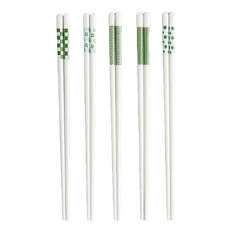 Licheers Ceramic Chopsticks Adult Household Single Pair Anti-Mold Non-Slip Baby Tableware High-Temperature Resistant Ceramic Chopsticks