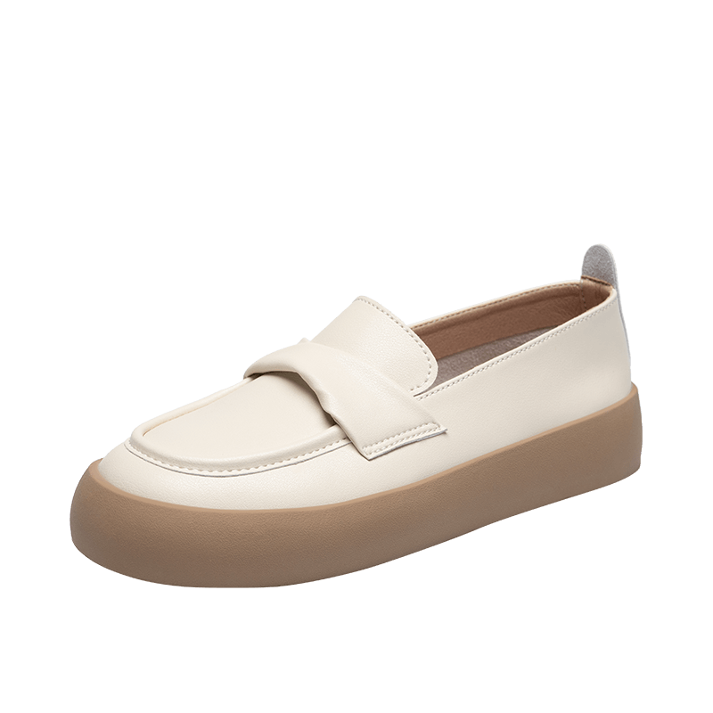 ZHR Women's Loafers, 2026 New Spring And Autumn Style, Comfortable Thick-Soled Work Shoes, Soft Sole, Non-Fatiguing Leather Shoes for Wome