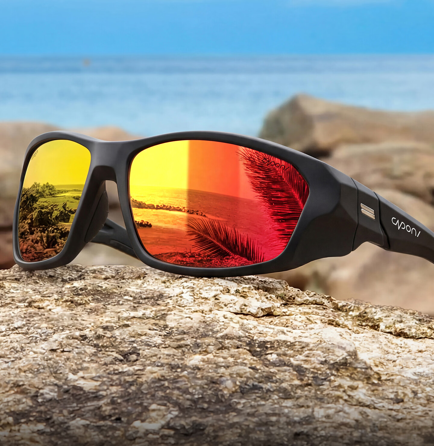 CAPONI Polarized Running Sunglasses Marathon Photochromic Anti-Glare Outdoor Sports UV Protection Cycling Mountaineering Sunglasses 3